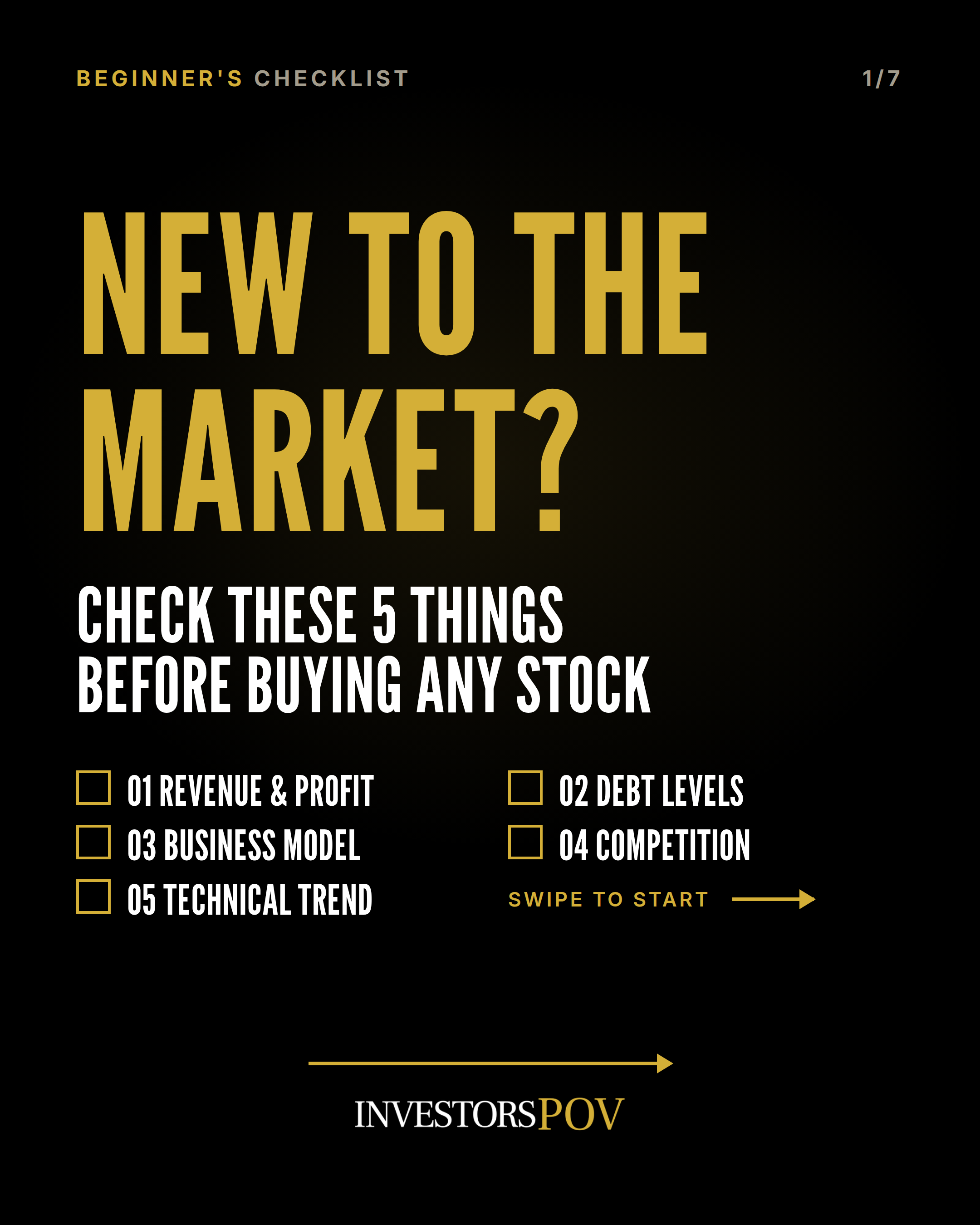 New to the market? 5 checks before buying any stock